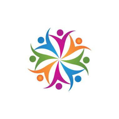 Topluluk, ağ ve sosyal simge tasarım şablonu