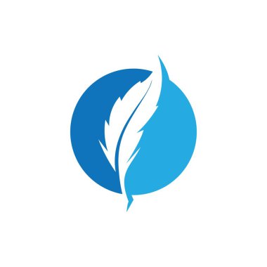 Tüy logo vektör şablonu resmi