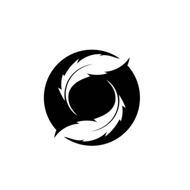 Tüy logo vektör şablonu resmi