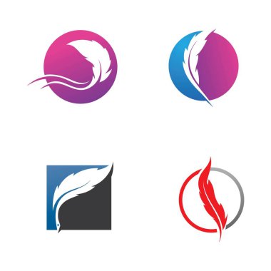 Tüy logo vektör şablonu resmi