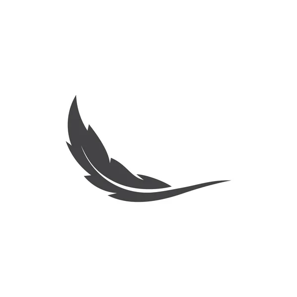 Feather Logo Vector Template Image — Stock Vector