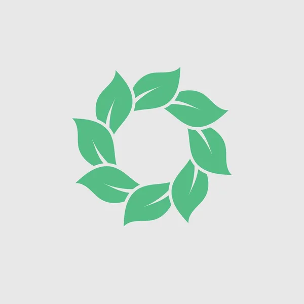 Logos Von Grünen Baumblättern Ökologie Naturelement Vektorsymbol — Stockvektor