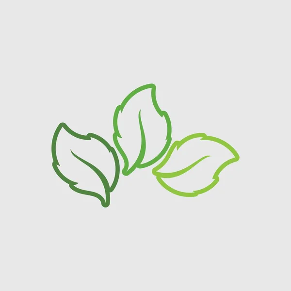 Logo Van Groene Boomblad Ecologie Natuur Element Vector — Stockvector