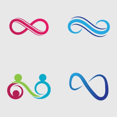 Sonsuzluk Tasarımı Vektör Simgesi Logo şablonu tasarımı