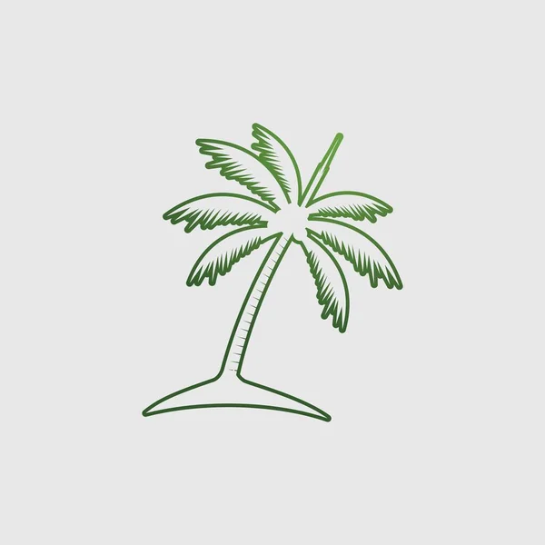 Palm Tree Summer Logo Template Vector Illustration — Stock Vector