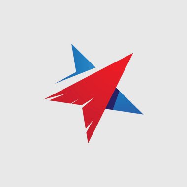 Yıldız logo vektör çizimi tasarımı