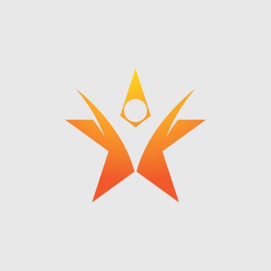 Yıldız logo vektör çizimi tasarımı