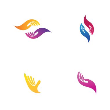 Umut el logosu vektör resmi