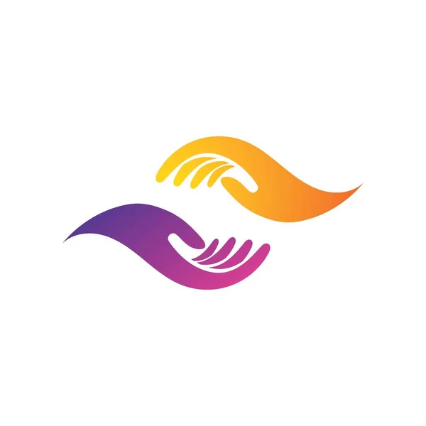 Nadzieja Ręka Logo Wektor Obrazu — Wektor stockowy