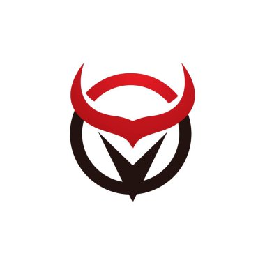 Boğa boynuzu kızgın logo vektör görüntüsü
