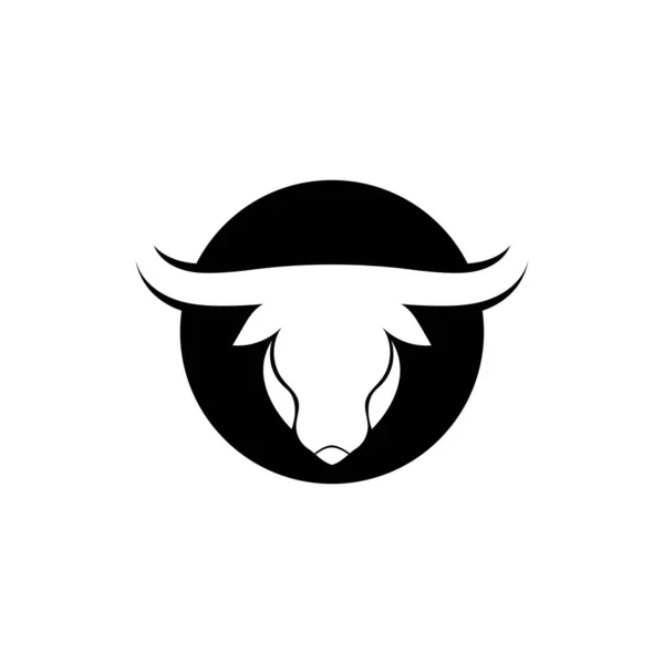 Bull Hoorn Boos Logo Vector Afbeelding — Stockvector
