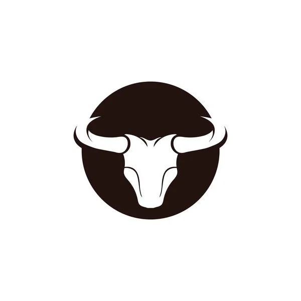 Bull Corne Image Vectorielle Logo Colère — Image vectorielle