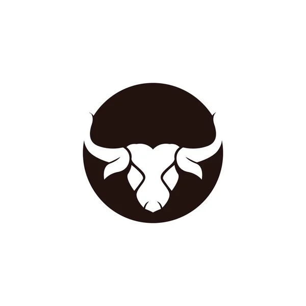 Bull Corne Image Vectorielle Logo Colère — Image vectorielle