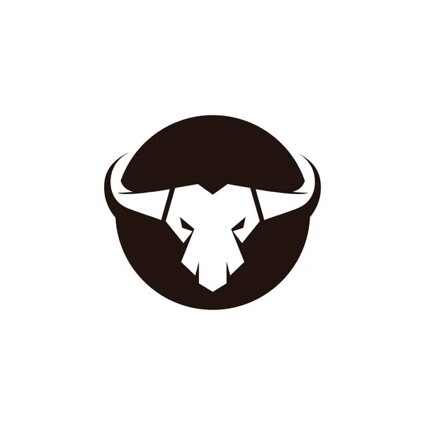 Boğa Boynuzu Kızgın Logo Vektör Görüntüsü — Stok Vektör