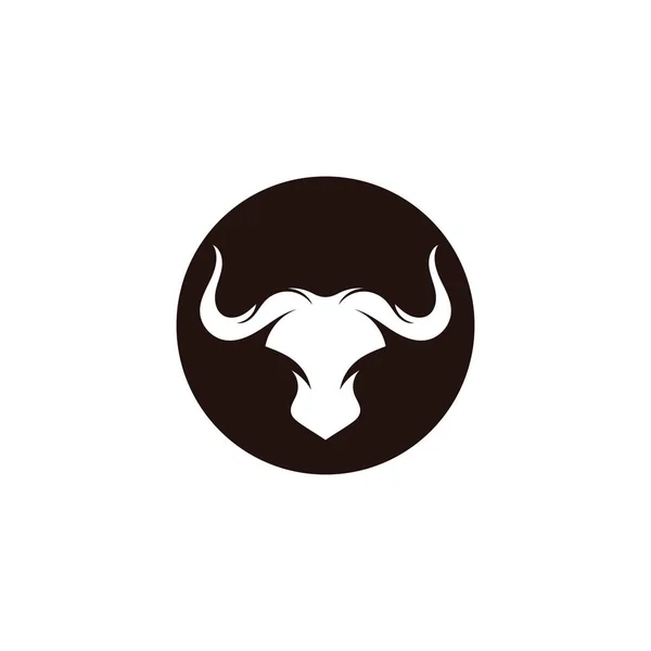 Bull Corne Image Vectorielle Logo Colère — Image vectorielle