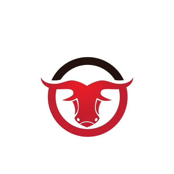 Toro Cuerno Enojado Logo Vector Imagen — Archivo Imágenes Vectoriales