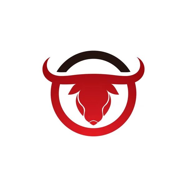 Toro Cuerno Enojado Logo Vector Imagen — Archivo Imágenes Vectoriales