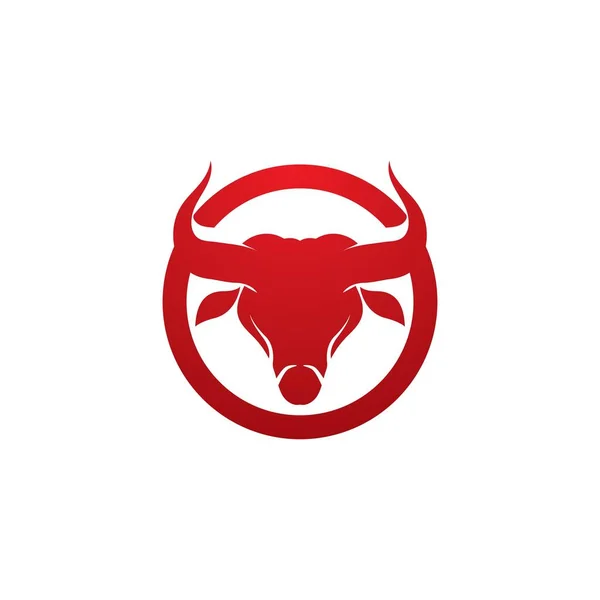 Toro Cuerno Enojado Logo Vector Imagen — Archivo Imágenes Vectoriales