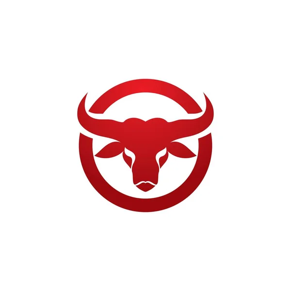 Toro Cuerno Enojado Logo Vector Imagen — Archivo Imágenes Vectoriales