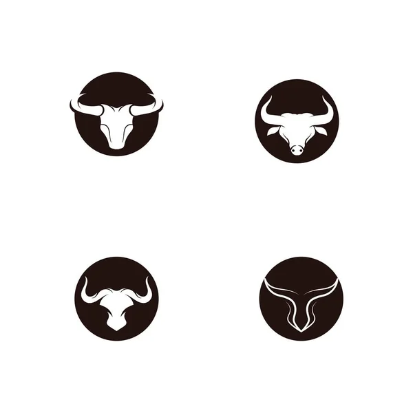 Toro Cuerno Enojado Logo Vector Imagen — Vector de stock