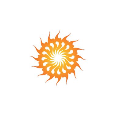 Güneş Vektörü illüstrasyon Simgesi Logo Şablonu tasarımı