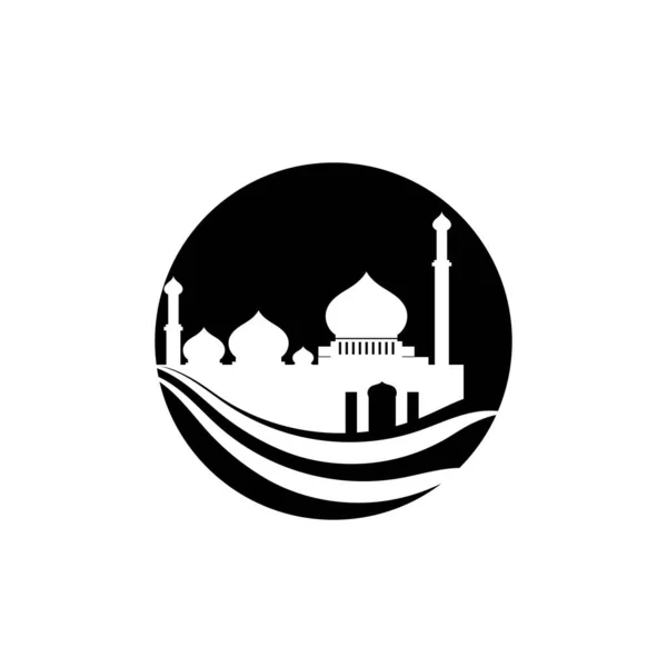 Logo Mosquée Vecteur Symbole — Image vectorielle