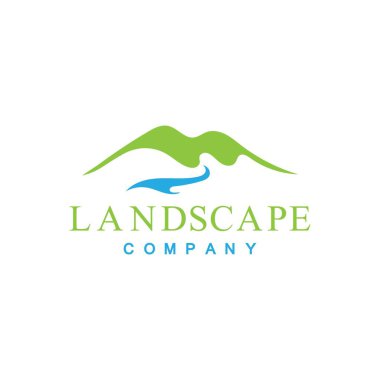 Basit Modern Dağ Manzarası Logo Tasarımı Vektörü Rocky Buzdan Tepe Tepesi Silüeti