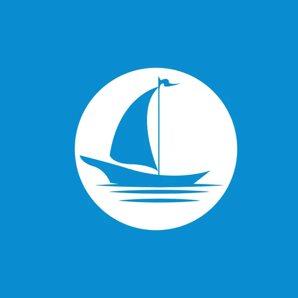 Silhouet Van Dhow Logo Ontwerp Traditionele Zeilboot Uit Azië Afrika — Stockvector