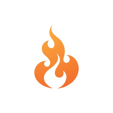 Alev logosu vektör çizim şablonunu ateşle