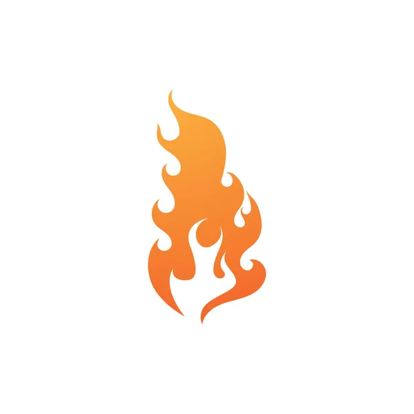 Eld Låga Logotyp Vektor Illustration Design Mall — Stock vektor