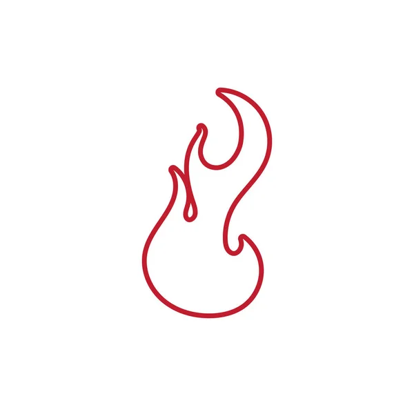 Modèle Conception Illustration Vectorielle Logo Flamme Feu — Image vectorielle