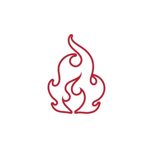 Alev Logosu Vektör Çizim Şablonunu Ateşle — Stok Vektör