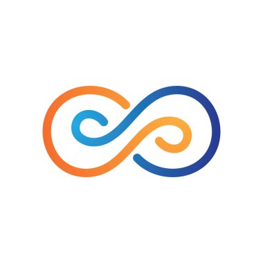 Sonsuzluk Tasarımı Vektör Simgesi Logo şablonu tasarımı