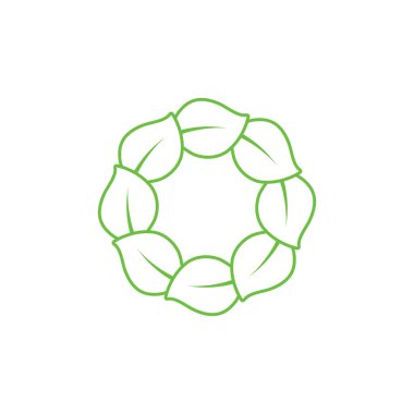  Yaprak logosu yeşil ekoloji doğa element vektörü