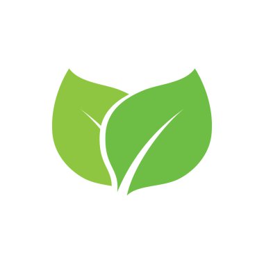  Yaprak logosu yeşil ekoloji doğa element vektörü