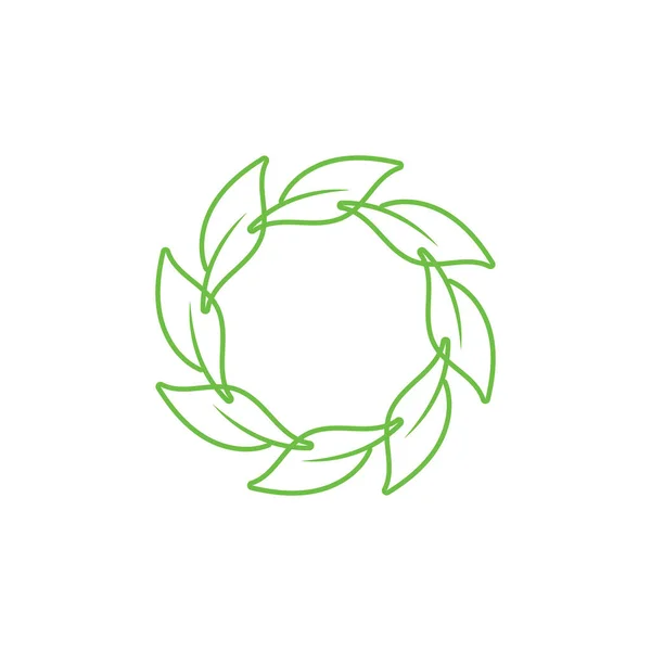Blatt Logo Grüne Ökologie Natur Element Vektor — Stockvektor