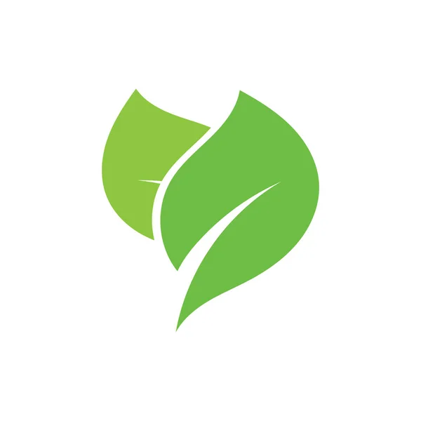 葉のロゴ緑の生態系の要素ベクトル — ストックベクタ