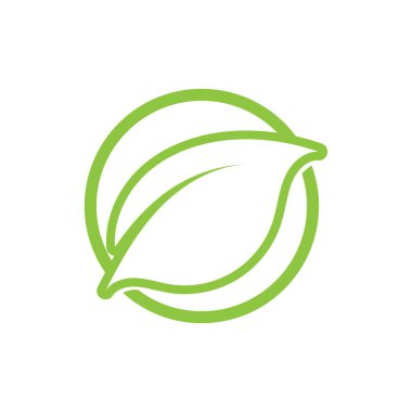 Yeşil ağaç yaprağı ekoloji doğa elementi vektörü logoları