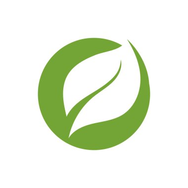 Yeşil ağaç yaprağı ekoloji doğa elementi vektörü logoları