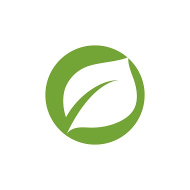 Yeşil ağaç yaprağı ekoloji doğa elementi vektörü logoları