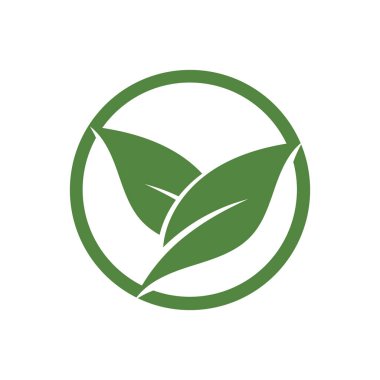 Yeşil ağaç yaprağı ekoloji doğa elementi vektörü logoları