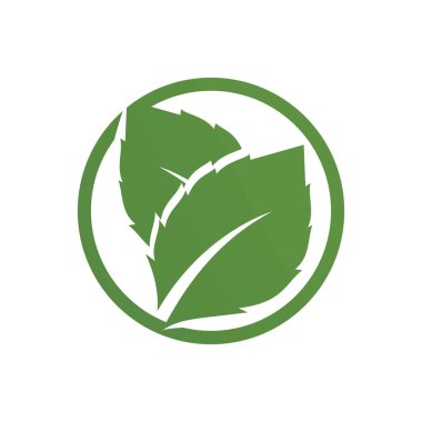 Yeşil ağaç yaprağı ekoloji doğa elementi vektörü logoları