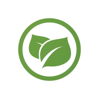 Yeşil ağaç yaprağı ekoloji doğa elementi vektörü logoları