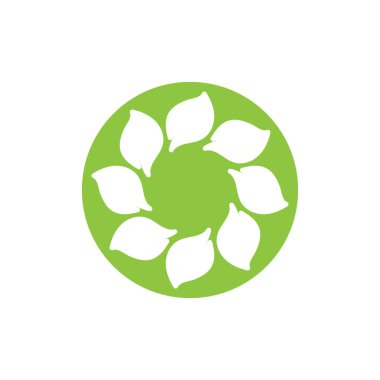 Yeşil ağaç yaprağı ekoloji doğa elementi vektörü logoları