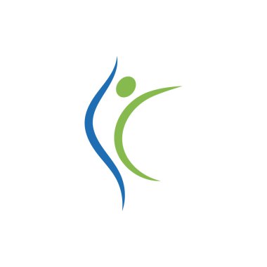 İnsan karakteri logosu çizim vektörü tasarımı