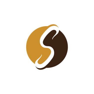 S harfi logo tasarım vektörü