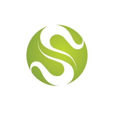 S harfi logo tasarım vektörü