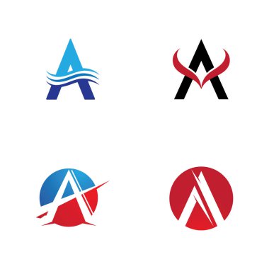 Bir Harf Logo Şablonu vektör illüstrasyon tasarımı