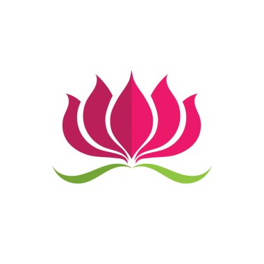Güzellik Vektörü Nilüfer çiçekleri logo şablonu tasarımı simgesi