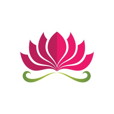 Güzellik Vektörü Nilüfer çiçekleri logo şablonu tasarımı simgesi